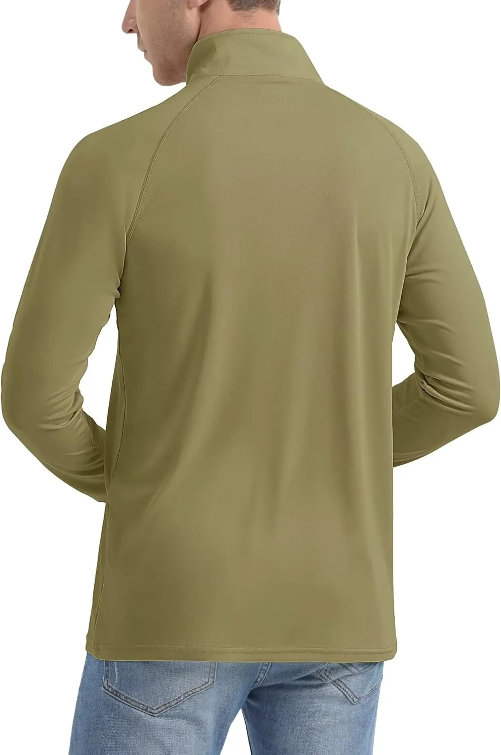 MAGCOMSEN Men's Long Sleeve Sun Shirts UPF 50  Tees 1/4 Zip Up Fishing Running Rash Guard T-Shirts Outdoor Shirt