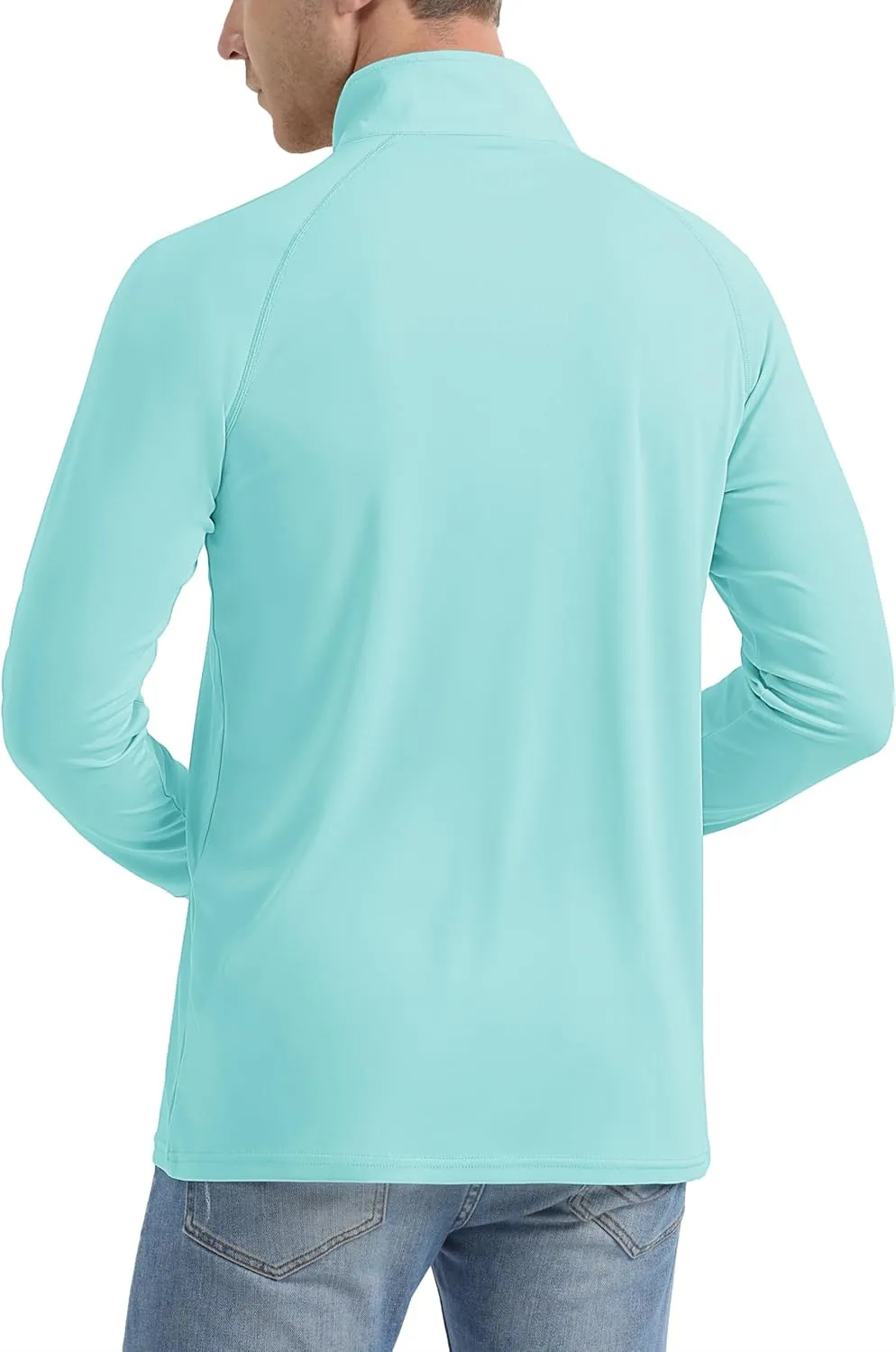 MAGCOMSEN Men's Long Sleeve Sun Shirts UPF 50  Tees 1/4 Zip Up Fishing Running Rash Guard T-Shirts Outdoor Shirt