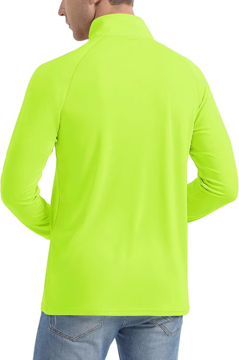 MAGCOMSEN Men's Long Sleeve Sun Shirts UPF 50  Tees 1/4 Zip Up Fishing Running Rash Guard T-Shirts Outdoor Shirt
