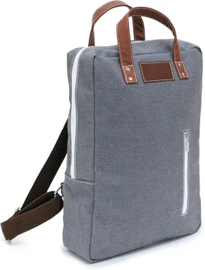 MAIKA Recycled Canvas Zippered Backpack, Waxed Ash, Grey