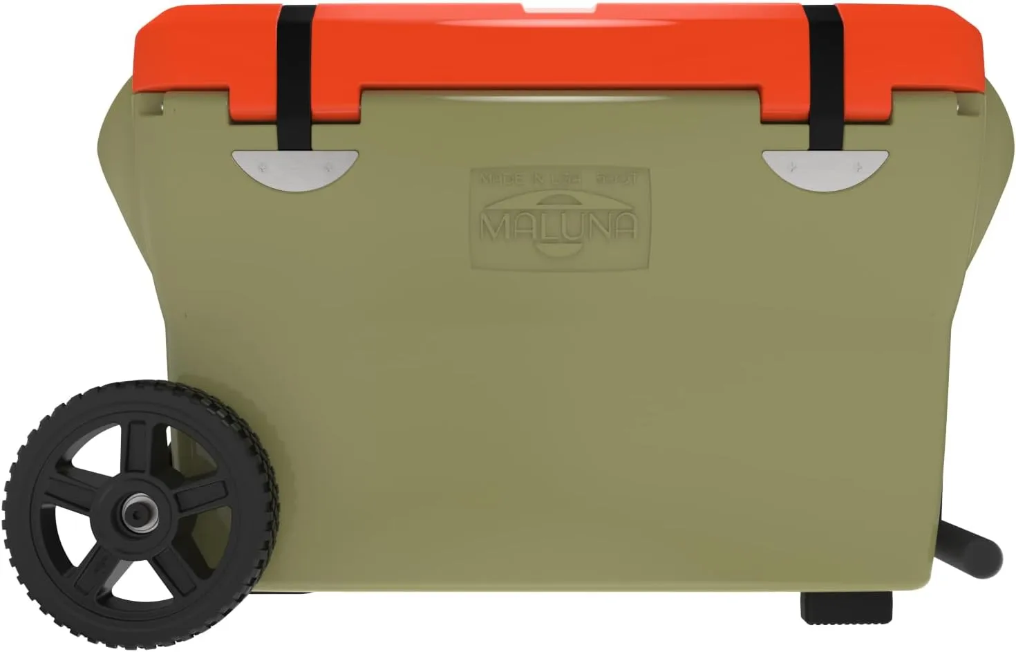 Maluna 50 Quart Wheeled Hard Cooler| Rotomolded | Insulated Portable Ice Chest Box for Drinks, Beverages, Beach, Camping, Picnic, Hunting, Fishing, Boating | Made in USA