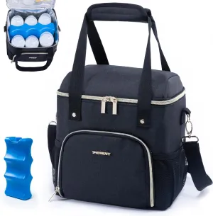 Mam Breastmilk Cooler Bag with Ice Pack for 4 Bottles - See-through Breast Pump Bag for Baby Bottles 4oz-9oz