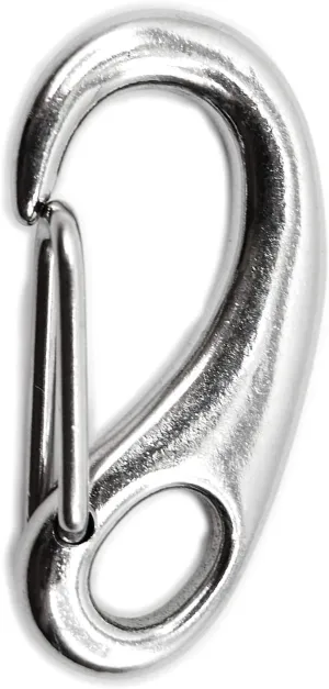MARINE CITY Egg Shaped Spring Snap Hook – 316 Stainless Steel, Premium Quality, Rustproof, Lightweight for Keys, Water Bottles, RVs, Boats, Camping, Hiking