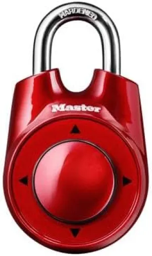 Master Lock Resettable Combo Lock Speed Dial Asst Colors Red Black White Blue
