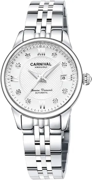MASTOP Women's Watches Automatic Self-Wind Stainless Steel with Waterproof Luminous Date Dial Crystal Watches