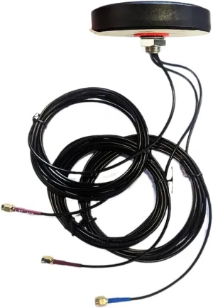 Maswell Combo Cellular MIMO 4G 3 Leads GPS Plus 4G LTE 2X2 MIMO 698~2690 MHz Combination Antenna for GPS 4G LTE and MIMO Application Outdoor 2dBi IoT Antenna, NOT for Boosting