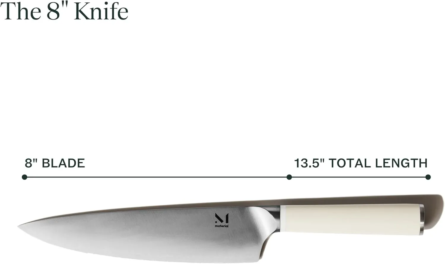 Material, The 8" Japanese Chef's Knife For Chopping & Cutting, Razor-Sharp Strong Blade, Carbon Stainless Steel, Cool Neutral