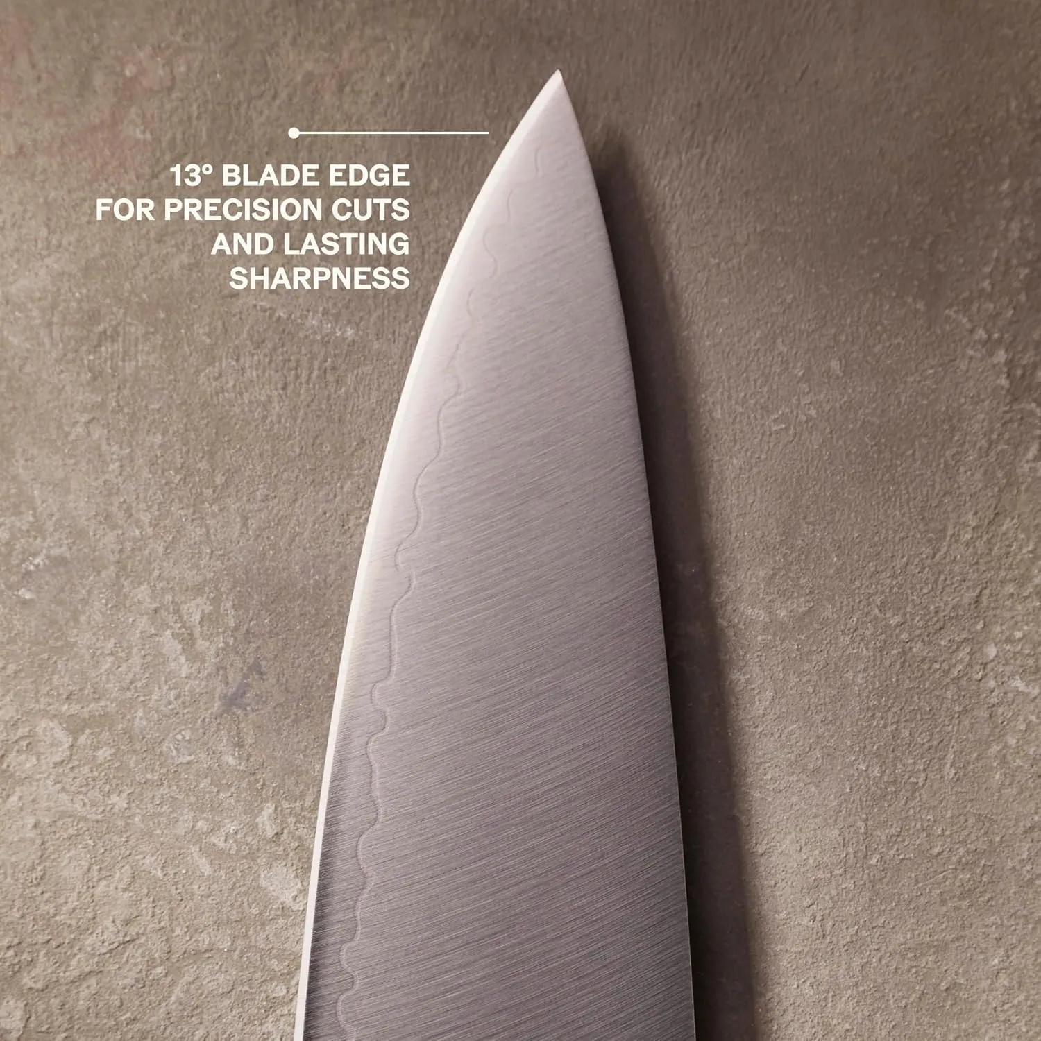 Material, The 8" Japanese Chef's Knife For Chopping & Cutting, Razor-Sharp Strong Blade, Carbon Stainless Steel, Cool Neutral