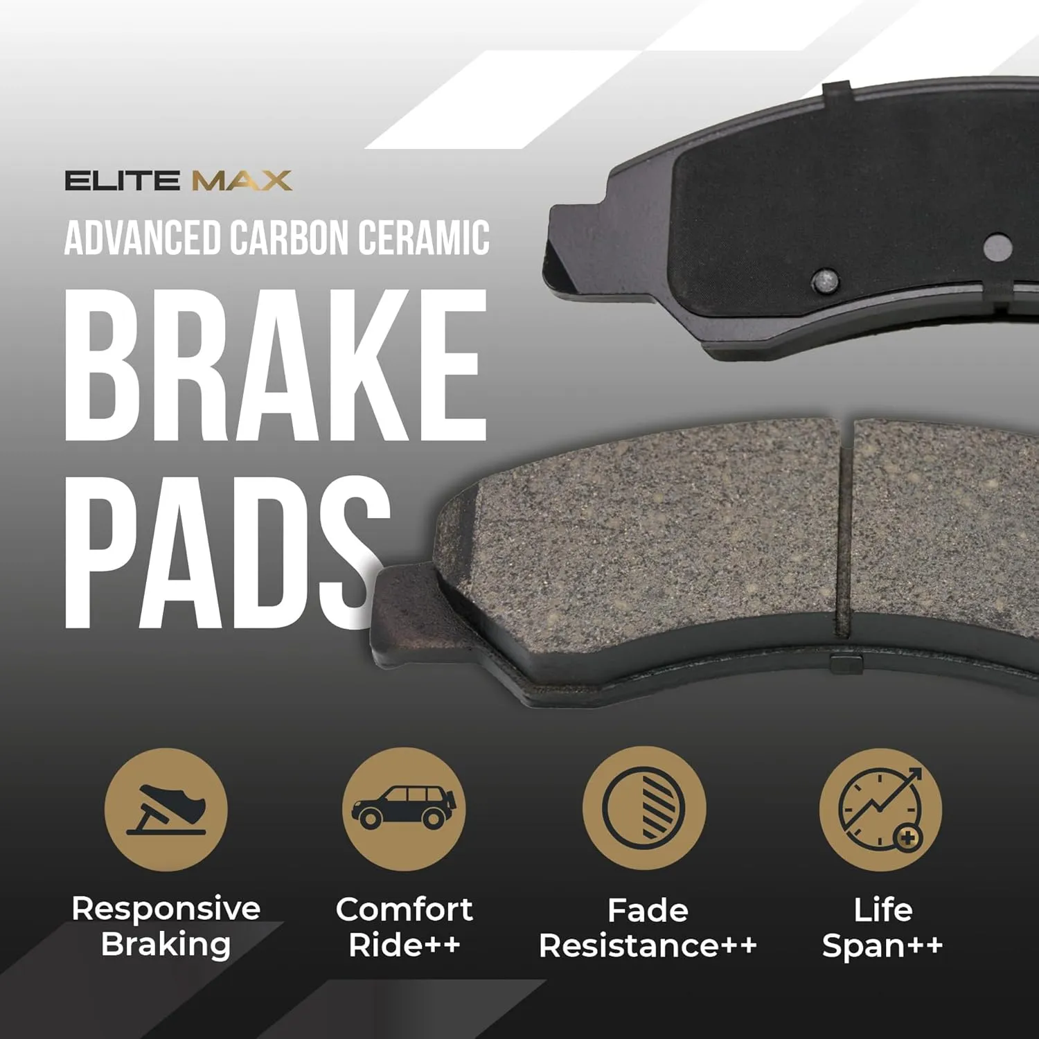 Max Advanced Brakes Front & Rear Brake Kit Compatible With 2008-2023 Nissan Rogue Sport Select Qashqai w/MPB Replacement Drilled Slotted Black Coated Disc Brake Rotors and Ceramic Brake Pads