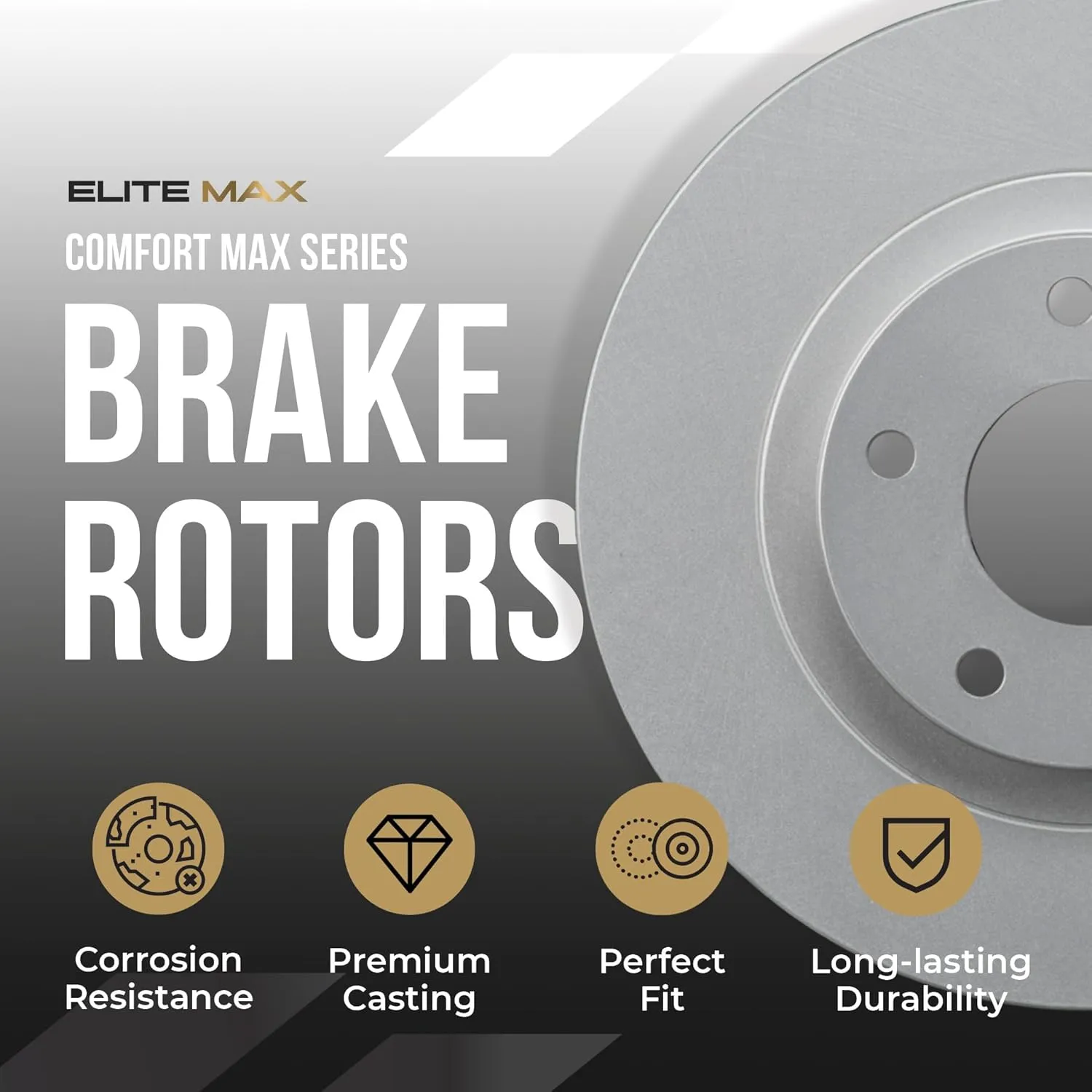 Max Advanced Brakes Front & Rear Brake Kit Compatible With 2018 2019 2020-2023 Hyundai Kona AWD Manual Parking Brakes Replacement Geomet Coated OE Disc Brake Rotors and Ceramic Brake Pads