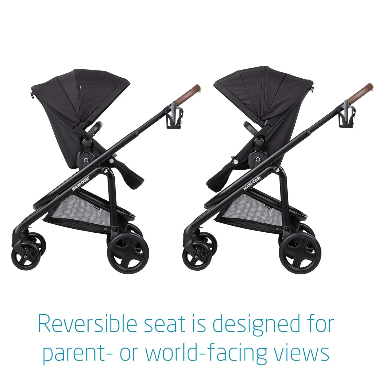 Maxi-Cosi Tayla Stroller, Modular Lightweight Stroller Seat, Parent or World Facing, Essential Black
