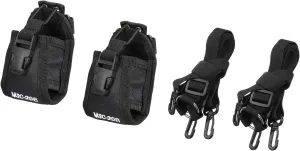 MECCANIXITY Multi-Function Black MSC-20B Nylon Bag Pouch Case Two Way Radio Transceiver Walkie Talkie Pouch Pack of 2