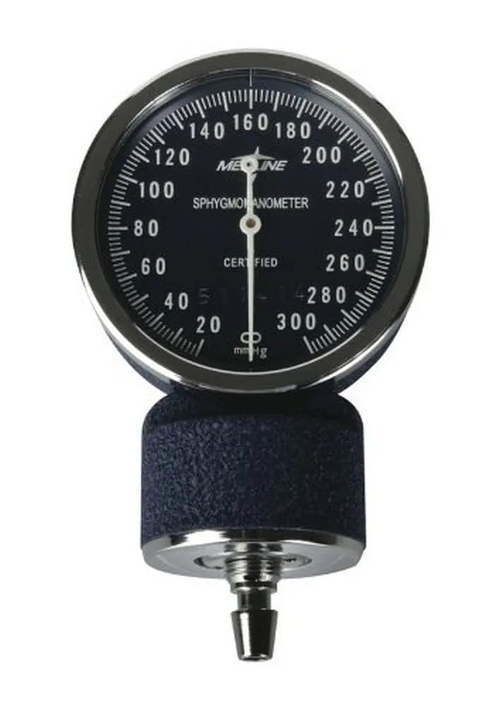 Medline Premier Handheld Aneroid Luminous Gauge, Precision Blood Pressure Monitor with Clear Dial Display
