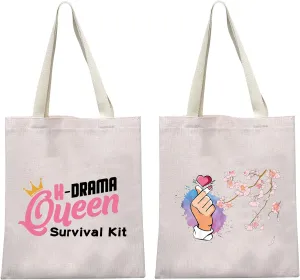 MEIKIUP K-Drama Mama Cosmetic Bag K-pop Merchandise Korean Drama Gift K-drama Queen Survival Kit for Women