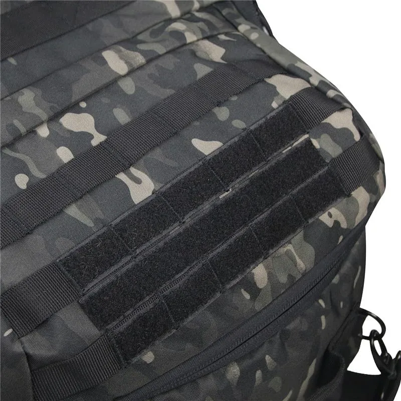 Men Army Sport Gym Bag Tactical Waterproof Backpack Camping Backpacks Sports Travel Bags, Black, S 40Litres, Backpacks