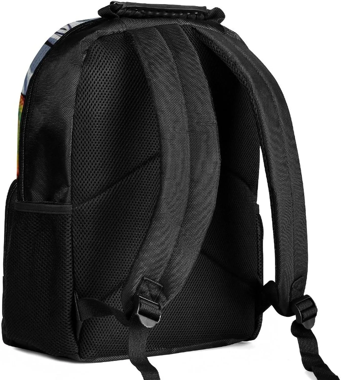 Men Women Polyester Psychedelic Space Astronaut Sunflower Snake Art Daypack Big Capacity Shoulder Bag With Adjustable Shoulder Straps for Camping Travel Walking Cycling