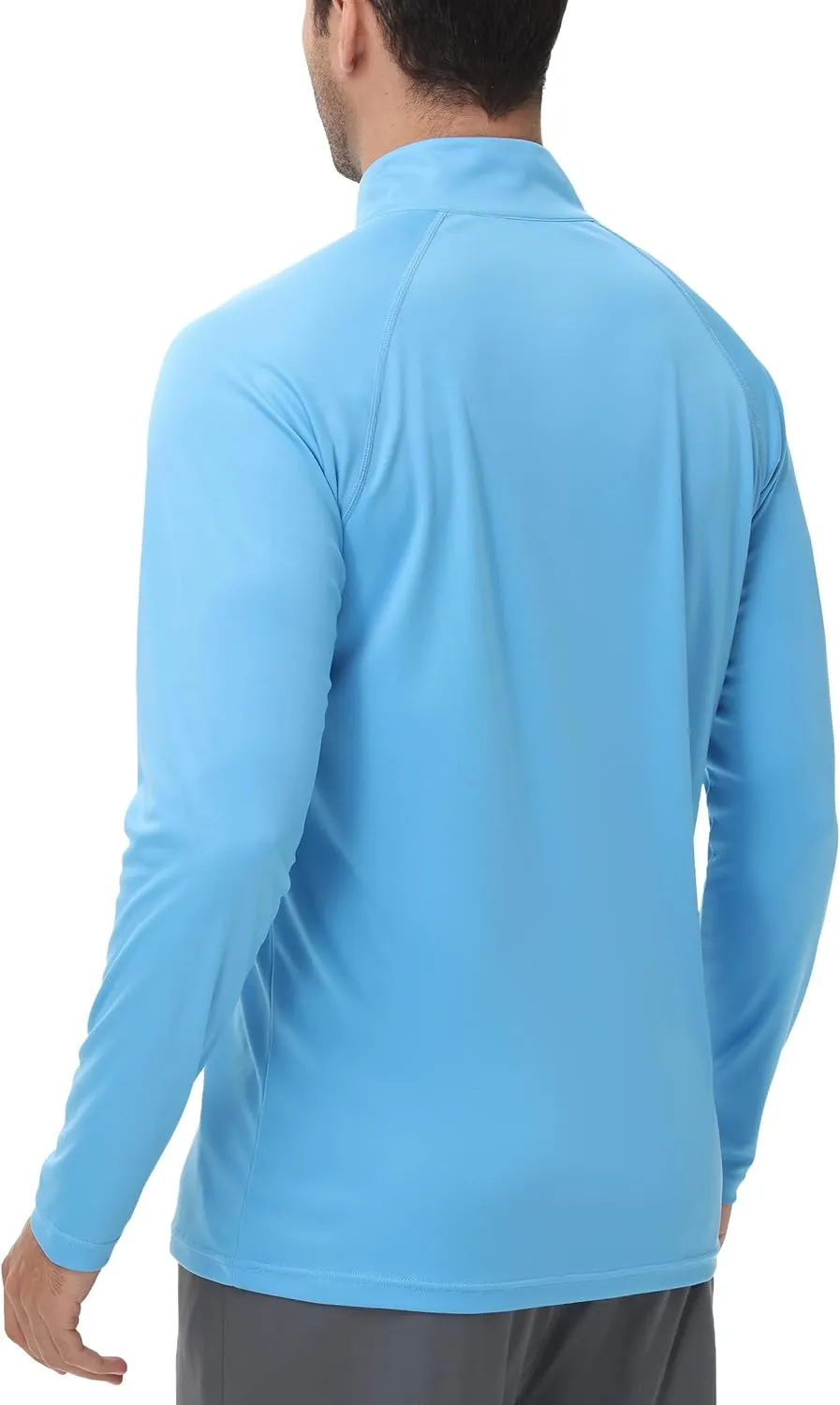 Men's 1/4 Zip Long Sleeve Sun Shirts UPF 50  Rash Guard Shirt Quick Dry Fishing Running Outdoor Shirts