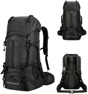 Men's and Women's Travel Bag Backpack, 65L Waterproof and Durable Sports Backpacks, Weekend Gym Bags, Overnight Camping Backpacks, Suitable for Outdoor Travel, Hiking and Camping, and Climbing(Black)