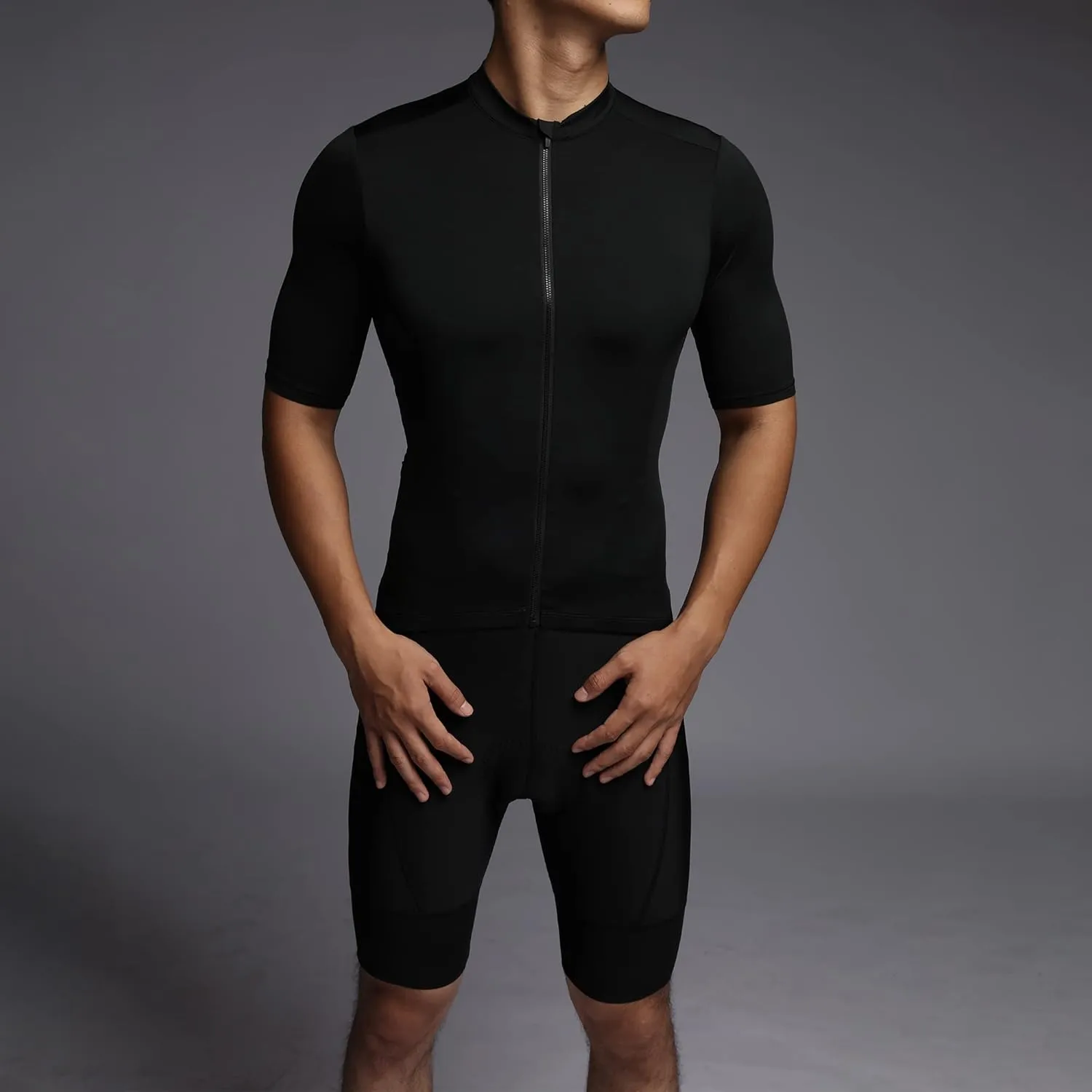 Men's Cycling Jersey Zipper Pocket Short Sleeve Lightweight Aero Race Fit Bike Jersey, UPF 50  Biking Cycling Shirt