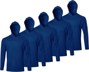 Mens Long Sleeve Shirt Lightweight Sun Protection Fishing Shirts Athletic Hoodie Shirts 5 Pack
