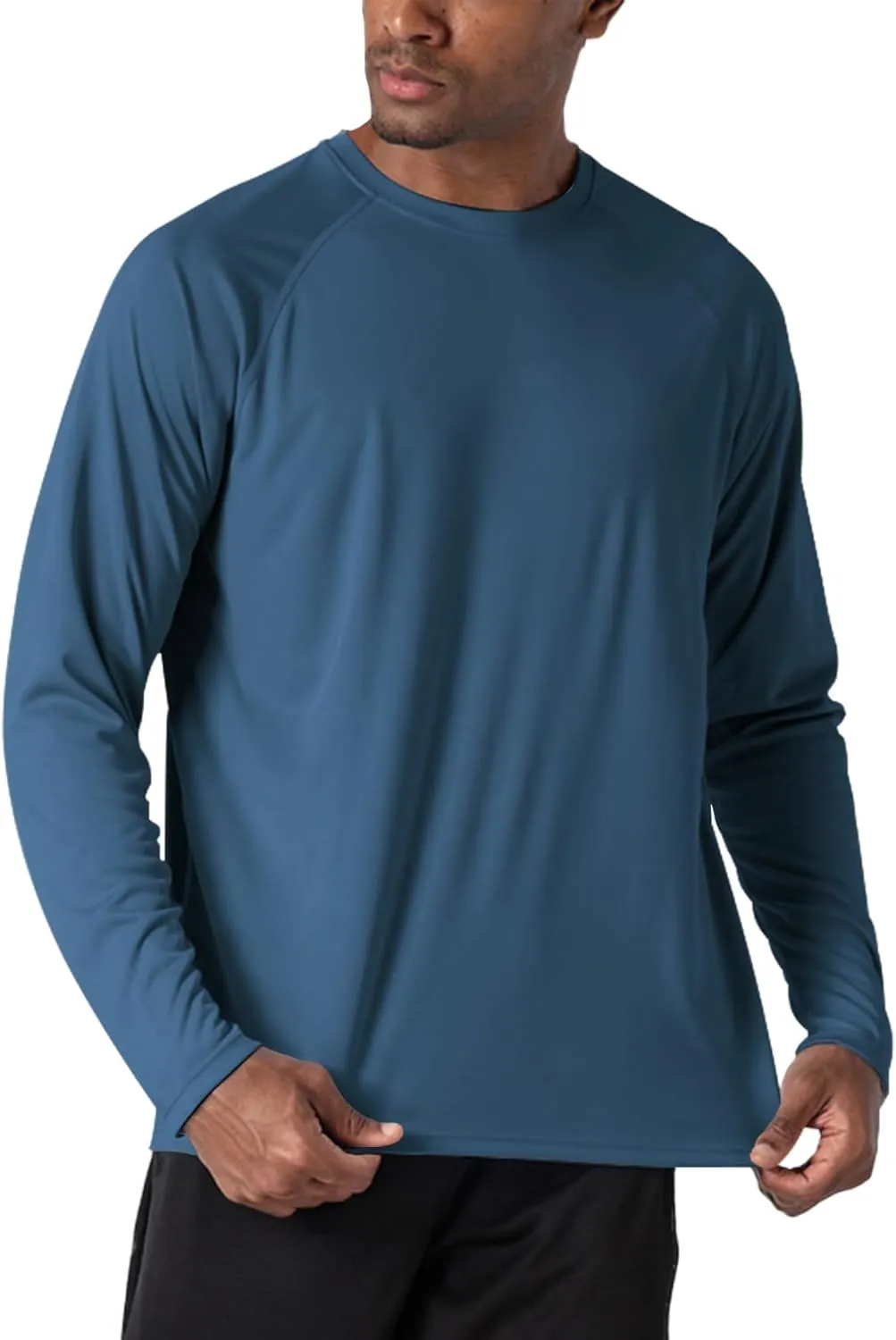 Men's UPF 50  Rash Guard Long Sleeve Shirts Sun Protection SPF UV Lightweight Swim T-Shirts