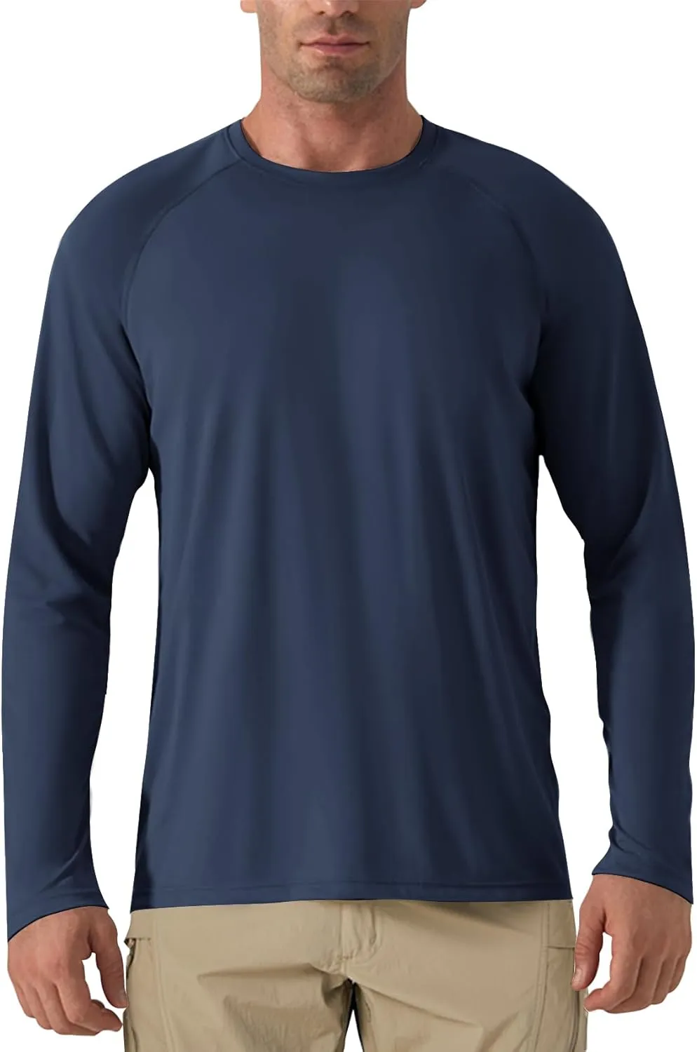 Men's UPF 50  Rash Guard Long Sleeve Shirts Sun Protection SPF UV Lightweight Swim T-Shirts