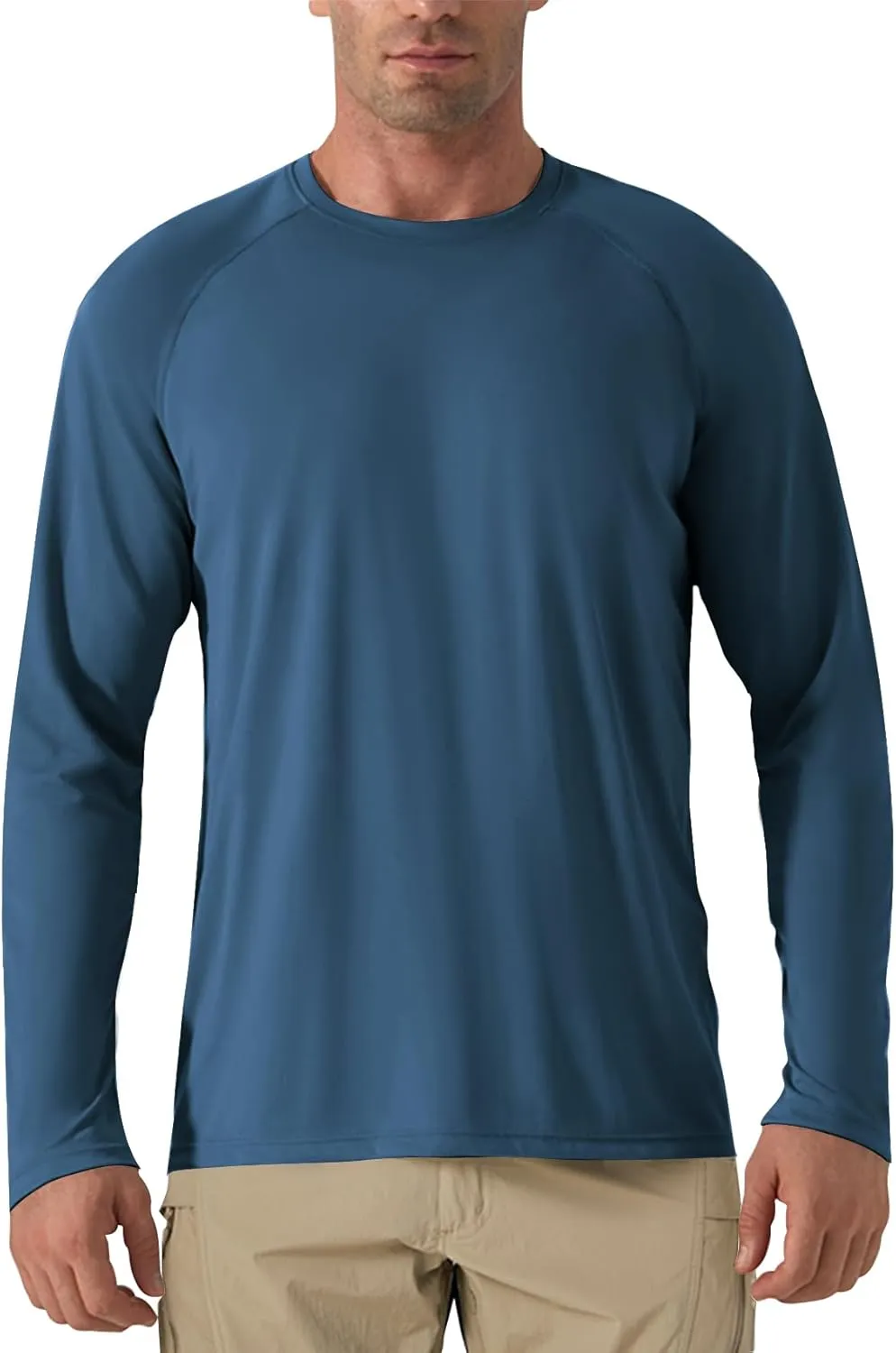 Men's UPF 50  Rash Guard Long Sleeve Shirts Sun Protection SPF UV Lightweight Swim T-Shirts