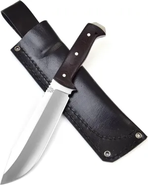 METAL OF HONOR Full Tang Fixed Blade Survival Knife, Bushcraft and Camping Outdoor Hunting Made of D2 Steel With Sheath (Brown)