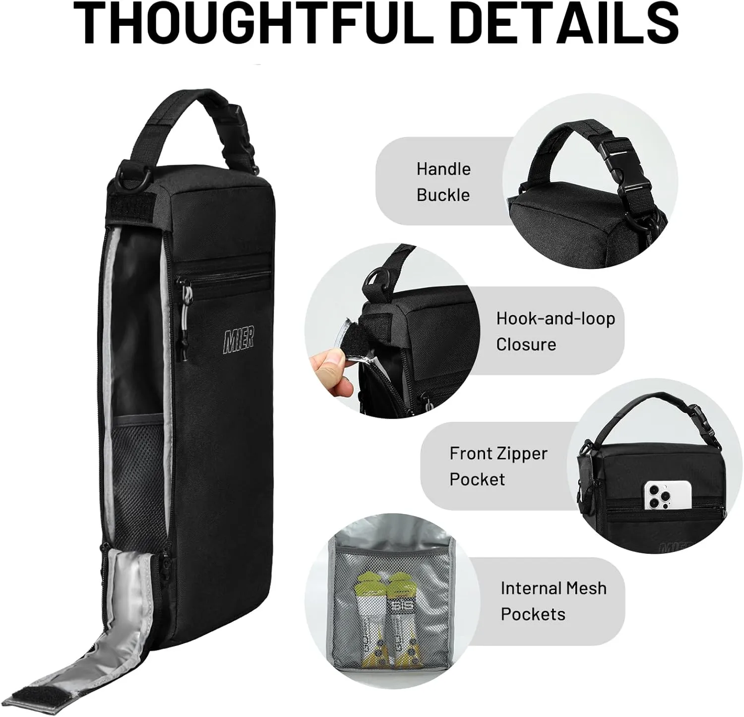 MIER Golf Cooler Bag Insulated Soft Cooler Bag Golf Accessories for Men 9 Cans Portable Beer Cooler Sleeve for Picnic Beach Outdoor Activities