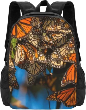 Migrating Monarch Butterflies Cling To Leaves Lightweight Packable Backpack Travel Casual Hiking Daypack Foldable Backpack For Men Women