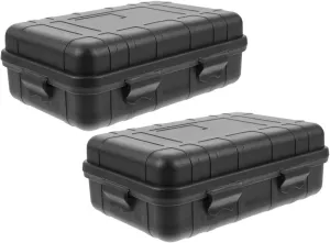 Milisten 2pcs Shockproof Outdoor Survival Box Food Grade Storage Container for Camping Hiking and Emergency Use and Versatile Gear for Storage