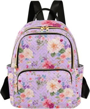 Mini Backpack for Women Pastel Petals Mini Backpack Purse Lightweight Small Daypack, 8.5L