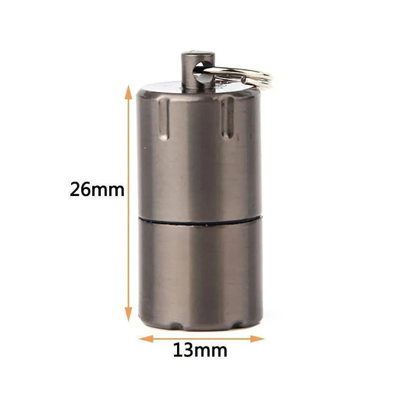 Mini Compact Kerosene Lighter Key Chain Capsule
