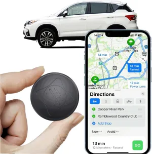 Mini GPS Tracker for Vehicles - Car GPS Tracker Portable Real Time Magnetic GPS Tracking Device,No Monthly Fee/No Subscription, Hidden Full Global Coverage Location Trackers for Car,Kids,Trucks