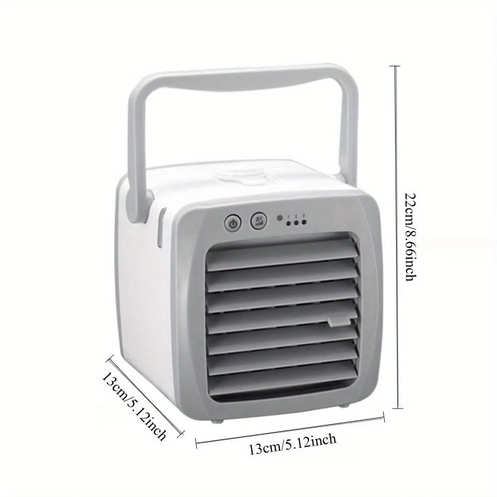 Mini Portable Air Conditioner Fan – USB Powered with 3-Speed Settings