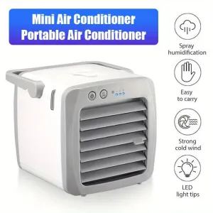 Mini Portable Air Conditioner Fan – USB Powered with 3-Speed Settings