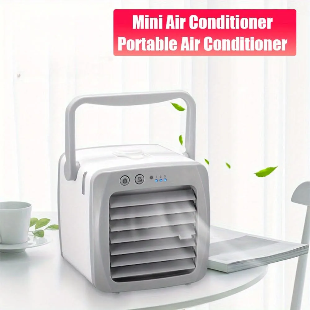 Mini Portable Air Conditioner Fan – USB Powered with 3-Speed Settings