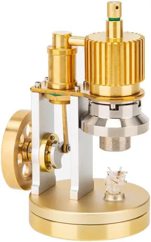 Mini Stirling Engine Model for Adults, Hot Air Stirling Engine Generator Model Science Education Kit, Mechanical Metal Beam Stirling Engine Kit (RTR)