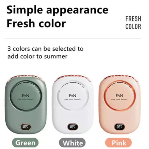 Mini USB Portable Hanging Neck Fan Electric Air Conditioner Air Cooler 3 Colors