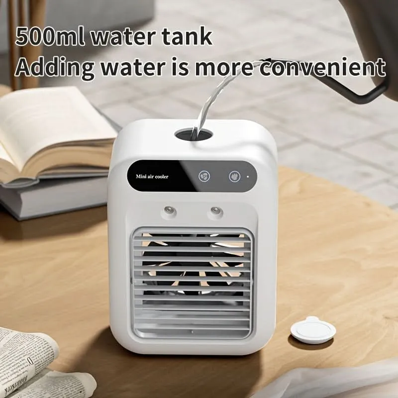 Mini USB Rechargeable Desk Fan – 1800mAh Portable Air Cooler