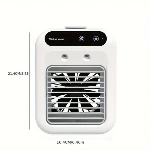 Mini USB Rechargeable Desk Fan – 1800mAh Portable Air Cooler
