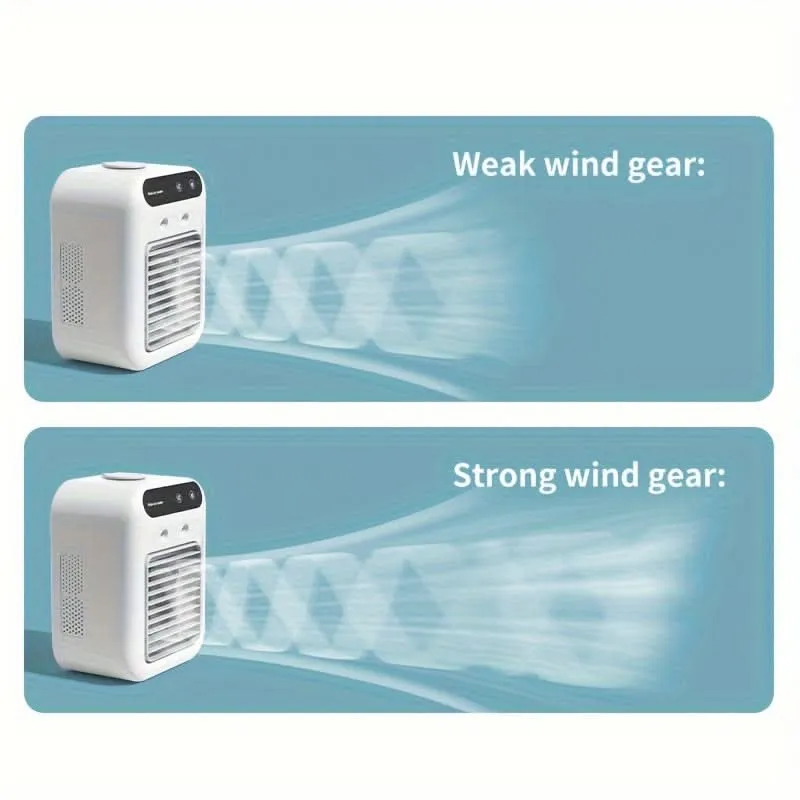 Mini USB Rechargeable Desk Fan – 1800mAh Portable Air Cooler