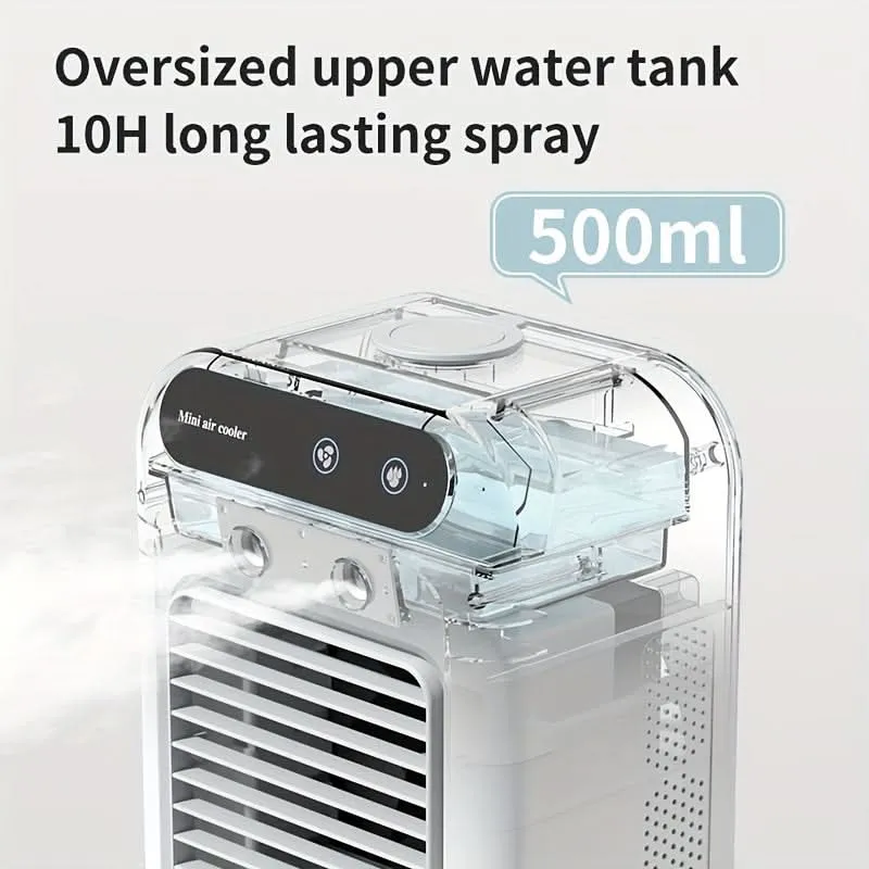 Mini USB Rechargeable Desk Fan – 1800mAh Portable Air Cooler