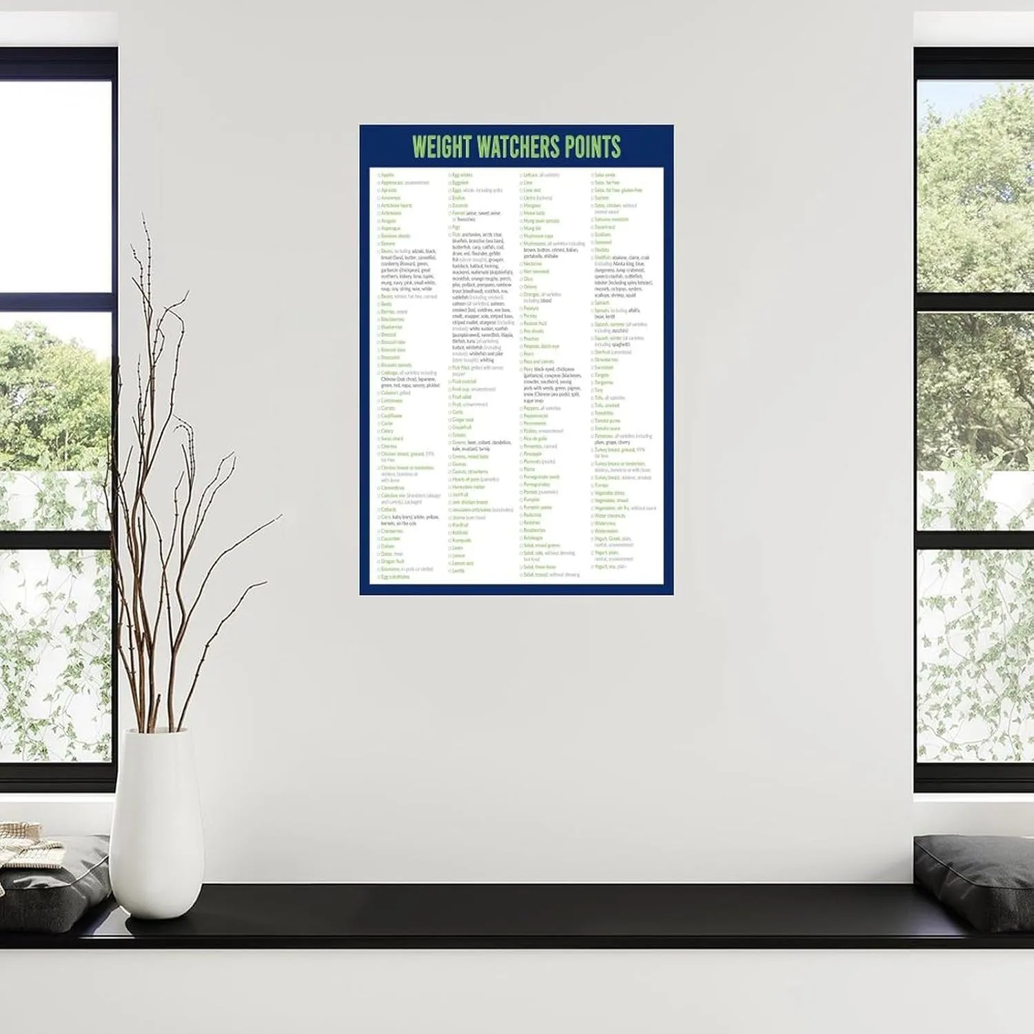 MJFHERQ Weight Watchers Zero Point Foods Poster Weight Watchers Points List Foods Chart (5) Canvas Painting Posters And Prints Wall Art for Living Room Bedroom Decor 08x12inch(20x30cm), Unframe-style