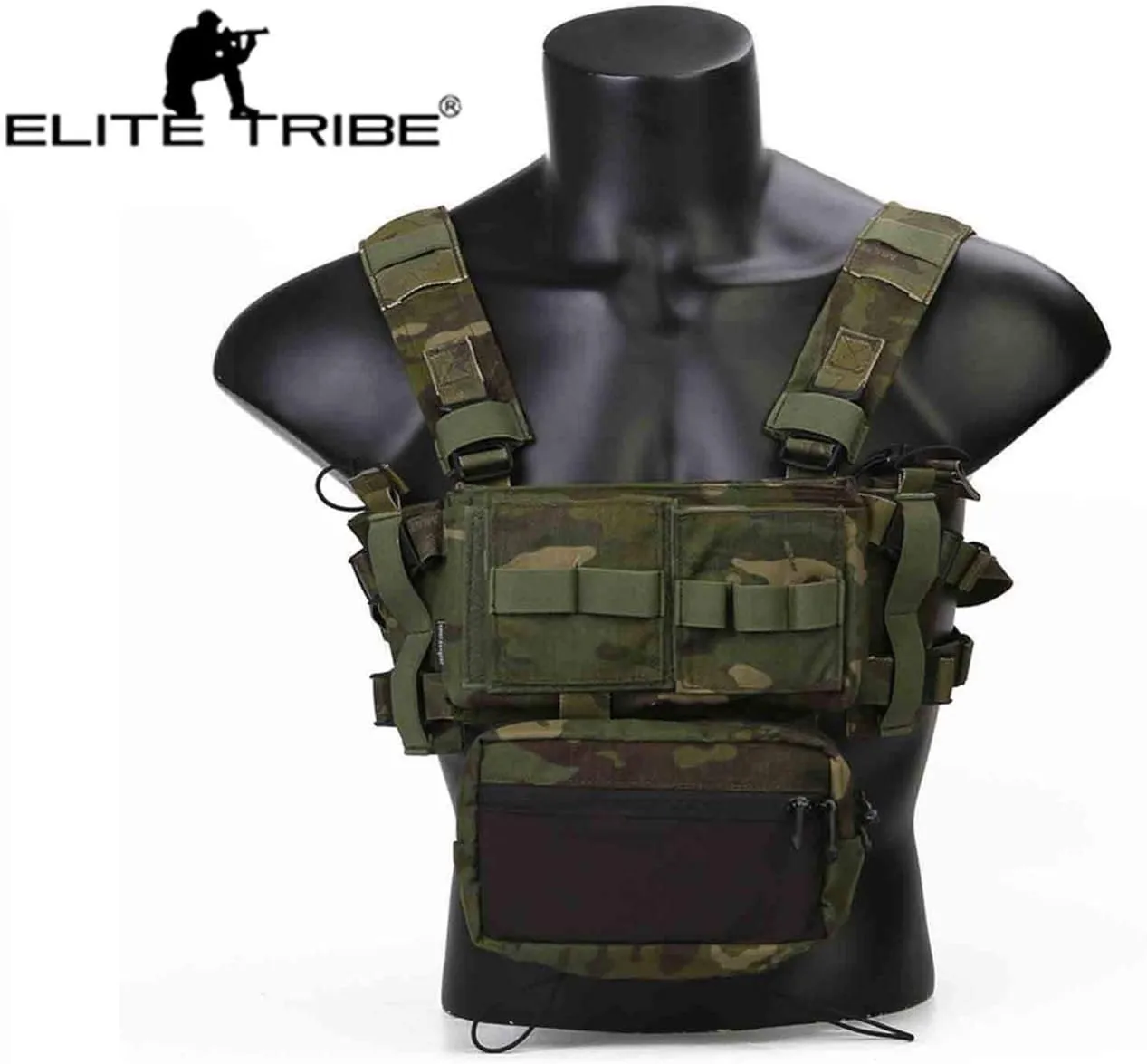 MK3 Modular Lightweight Chest Rig Micro Fight Chissis 5.56 Mag Pouch