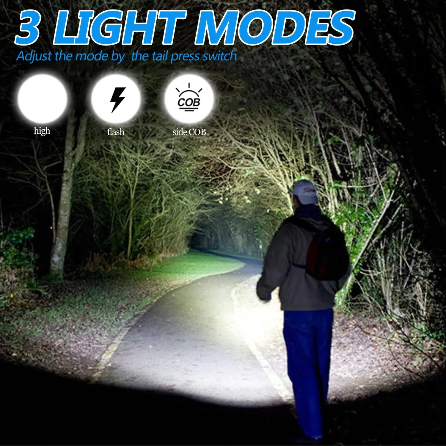 MODOAO LED Flashlights High Lumens, Small Flashlight, Zoomable, Waterproof, Adjustable Brightness Flash Light for Inspection, Work,Outdoor, Emergency (2 Pack)