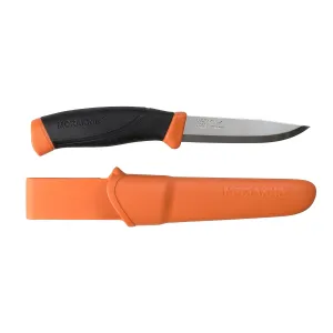 Morakniv Companion (S) Stainless Steel Fixed-Blade Knife, With Sheath, Burnt Orange, 4.1 Inch