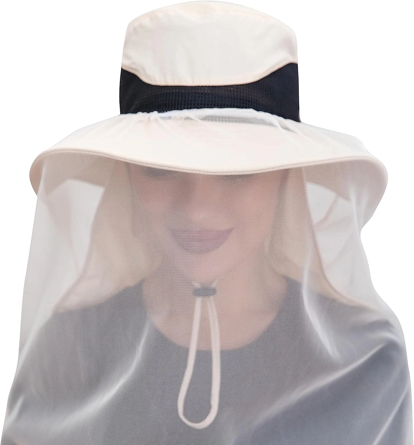 Mosquito Net Hat - Safari Sun Visor Hat with Removable Bug Net for Outdoor Men and Women