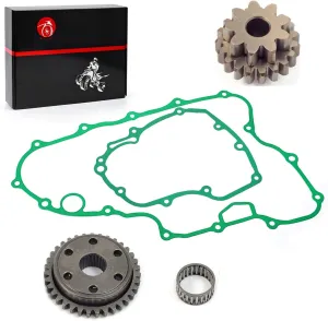 MOTO1988 One Way Starter Clutch & Driven Gear Reduction Gear Gasket Kit For Honda TRX 450ER TRX450ER 2006-2014 28120-HP1-602 28115-MEY-670 28125-MEY-671 28127-MS2-612 28110-MEY-670