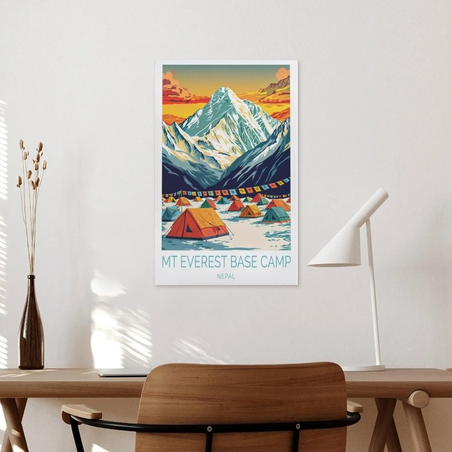 MT Everest Base Camp Travel Print Poster Canvas Wall Art Framed And Unframed Picture For Home Room Decor Poster 12x18inch(30x45cm)